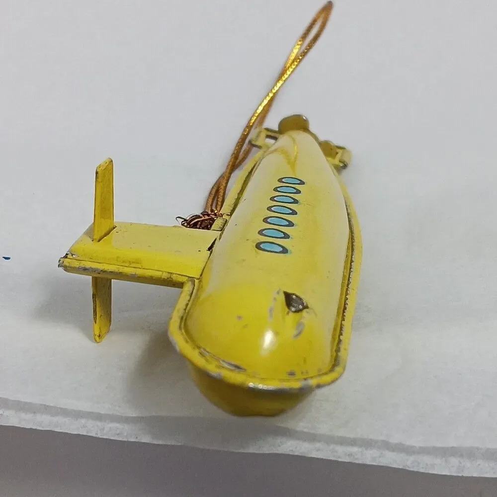 Restoration Hardware Christmas Ornament Yellow Submarine Beatles Band